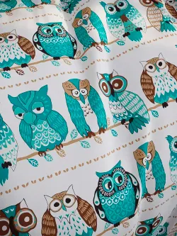 Постельное белье Полисатин Мечта "Owl" 2-спальное  Наволочка 50х70 см 2 шт Простынь на резинке 160x200 см Пододеяльник 175x215 см