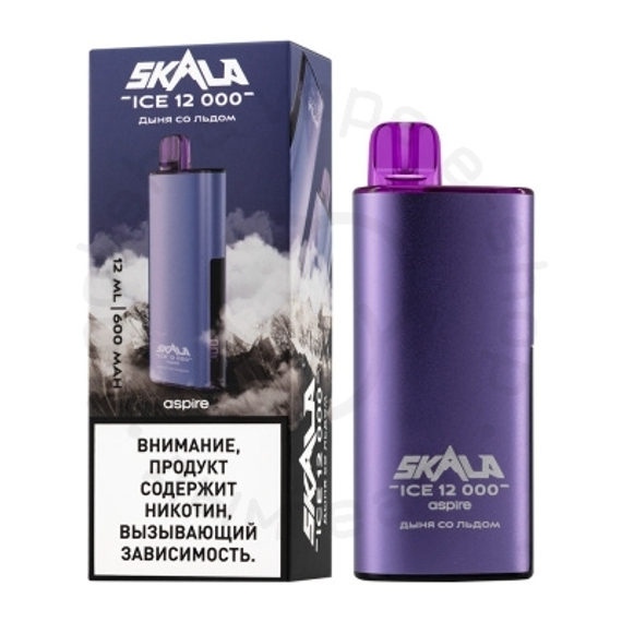 Одноразовая ЭС SKALA ICE 12000 с ароматом Дыни со льдом , 20мг/см3, 12 мл. (М)