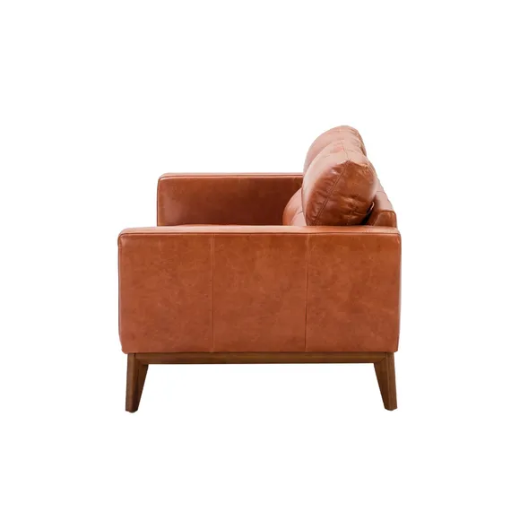 Двухместный диван Angel Cerda KF1016-2P, коричневая кожа