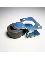 Опора роликовая 5522 с резиновым колесом d42 мм, 2 шт