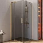 Душевой уголок Cezares Slider 80x90 AH-1-80-80/90-GRIGIO-BORO стекло серое/профиль золото брашированное