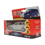 Модель ин. мет. "Ford Focus" 12см. открыв. двери, серебристый SB-16-45-N(SL)-WB (Технопарк)