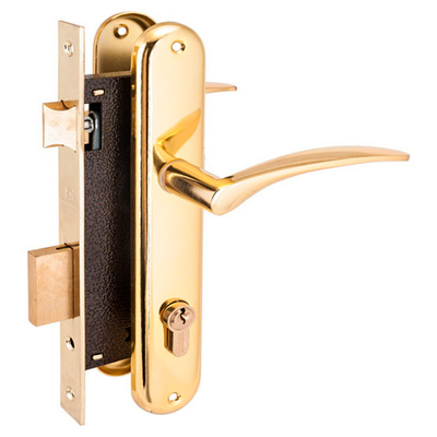 Замок Аллюр врезной 0211 GP золото с ручками