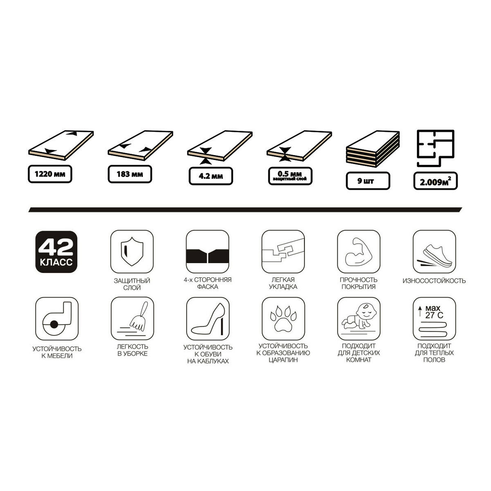 Кварцвиниловая плитка Royce Jersey J403 Дуб Джеймс