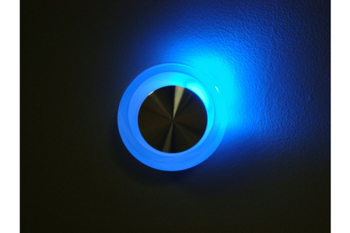 FL55SH-RD BLUE  LED свет. круг.,встр. в стену 1*1W