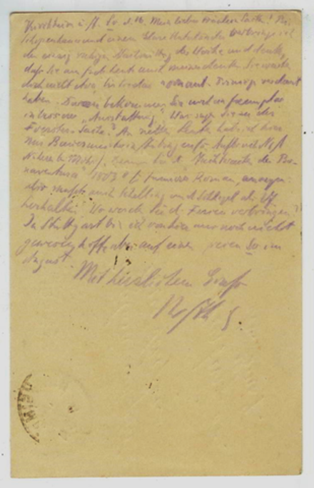 Почтовая карточка - Германия - 1916 г. Подписана, прошла почту