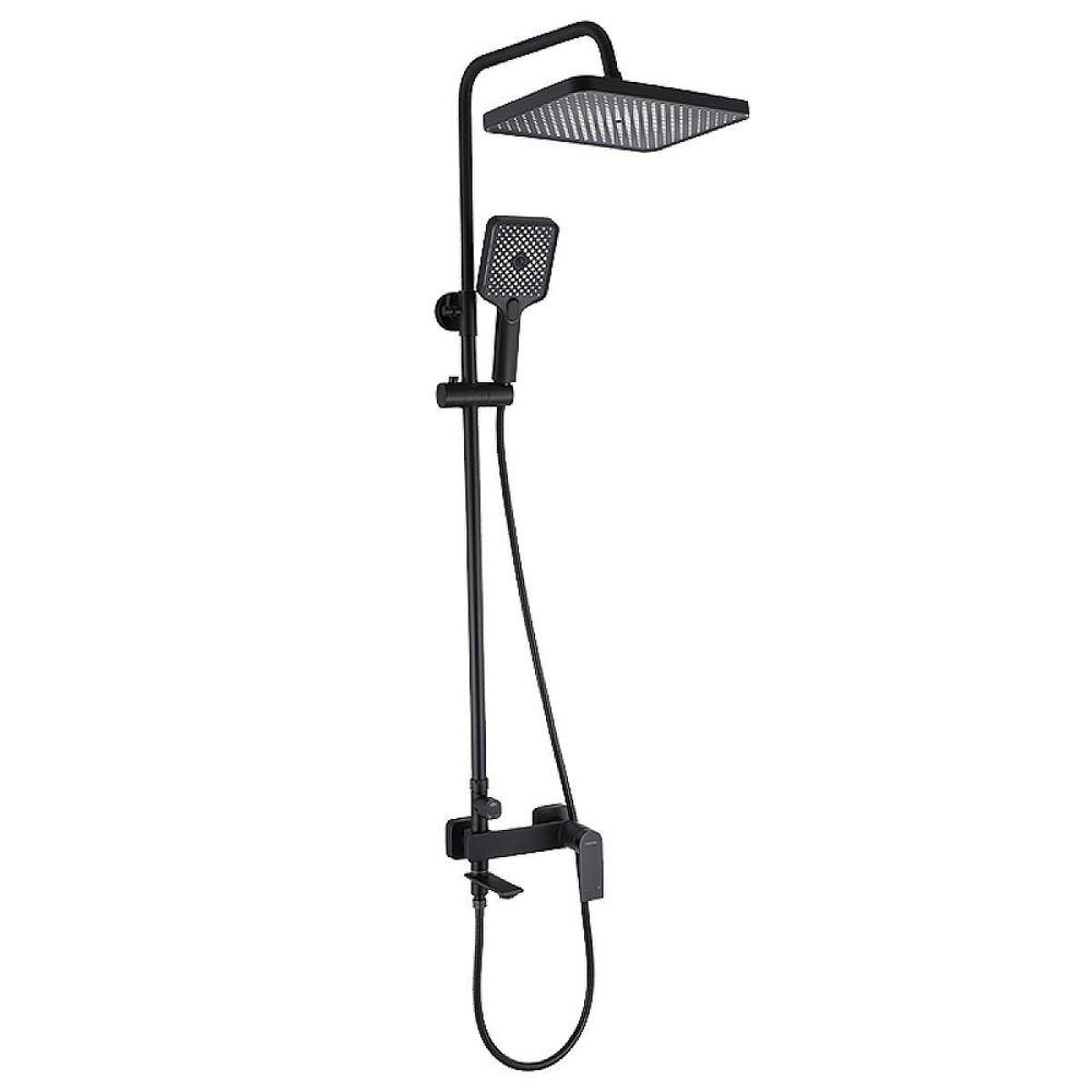 Душевая стойка со смесителем и коротким изливом FENDI BLACK 68050