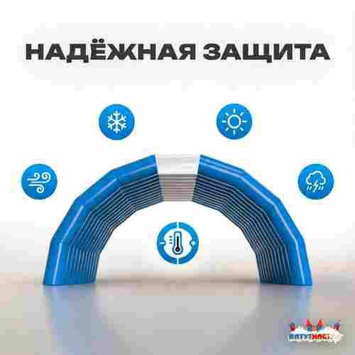Гараж надувной для автомобилей «Небо» 9х9х5 м — из ПВХ, синий