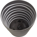 Кашпо для цветов пластиковое 1,4л d-14,5см «Бархан» Серебряный