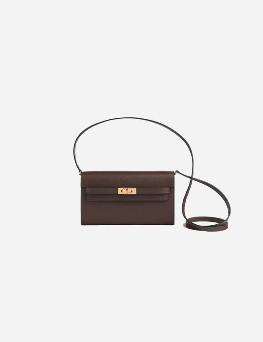Hermès Kelly Classique To Go Electrum wallet Moka