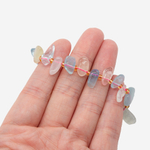 Микс бериллов натуральный, перышки, 10-19мм