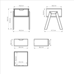 Тумба прикроватная Мунк в спальню и прихожую, с ножками из дуба, с ящиком, белый
