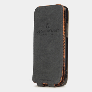 Чехол для iPhone 12 Mini из натуральной кожи питона, цвета Коньяк