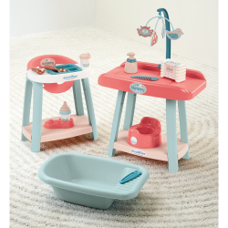 Ecoiffier Nursery - NURSERY NICLE 3 в 1 + 14 аксессуаров Для куклы 32 см 1838