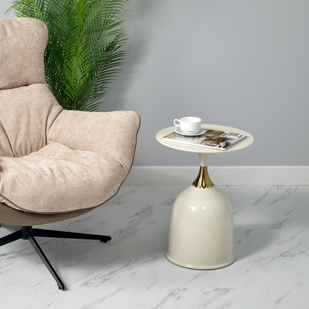 Кофейный столик Stupa 40x54см, белый, металл