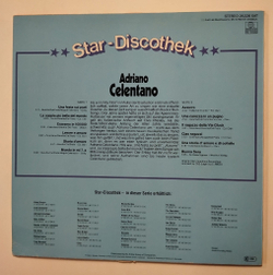 Винтажная виниловая пластинка LP Adriano Celentano Star Discothek (Germany 1978)