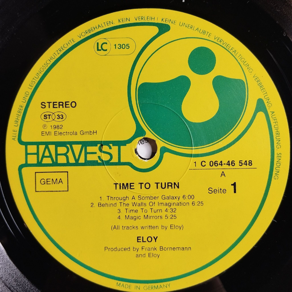 Винтажная виниловая пластинка LP Eloy Time To Turn (Germany 1982)