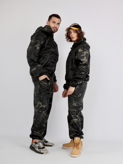 Костюм для активного отдыха Prival Ветровлагозащитный, женский, кмф Нато тёмный