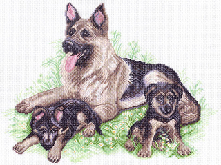 "Первая прогулка"-1548 канва с рисунком