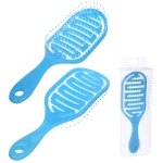 Расческа массажная продувная «МАРЦИПАН», цвет голубой, 8*24см (пластиковая коробка)●