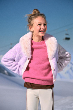 ZARA ЖАККАРДОВАЯ КУРТКА, СВЕТЛО-СИРЕНЕВЫЙ