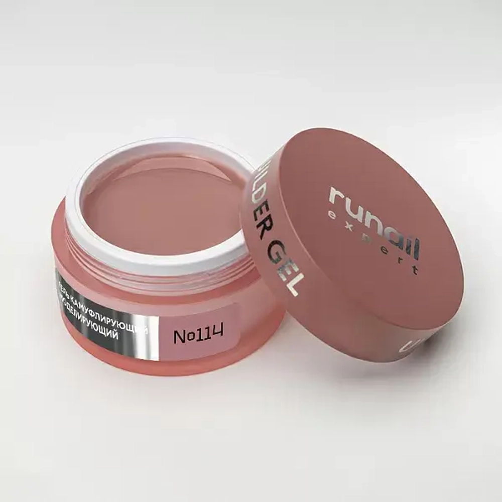 Runail Expert Гель моделирующий UV BUILDER GEL №114 персиковый, 15г банка