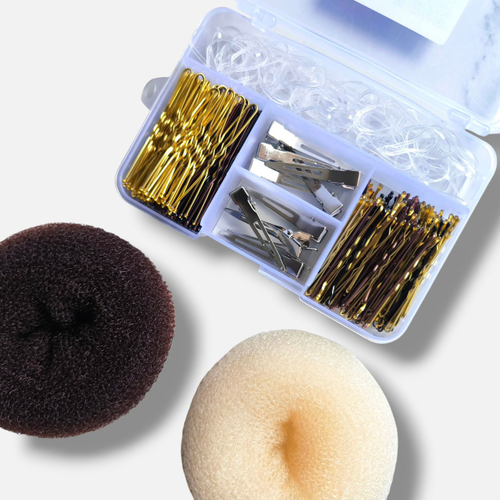 Набор аксессуаров для причесок IPARIKMAHER 312 шт (зажимы, шпильки, невидимки, резинки, валики)