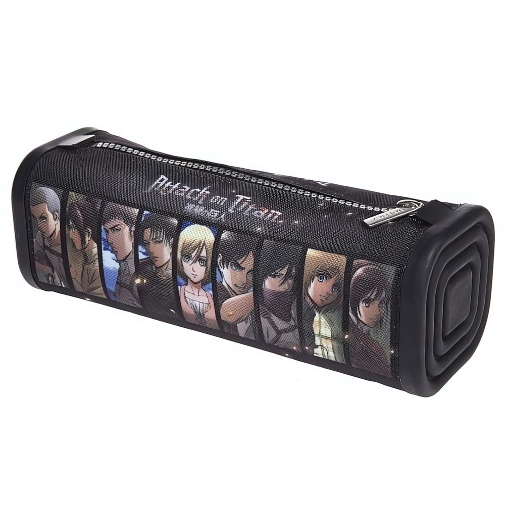 Пенал 200х70х70мм на молнии мягкий "Атака Титанов.Сезон 1-3" (Хатбер)