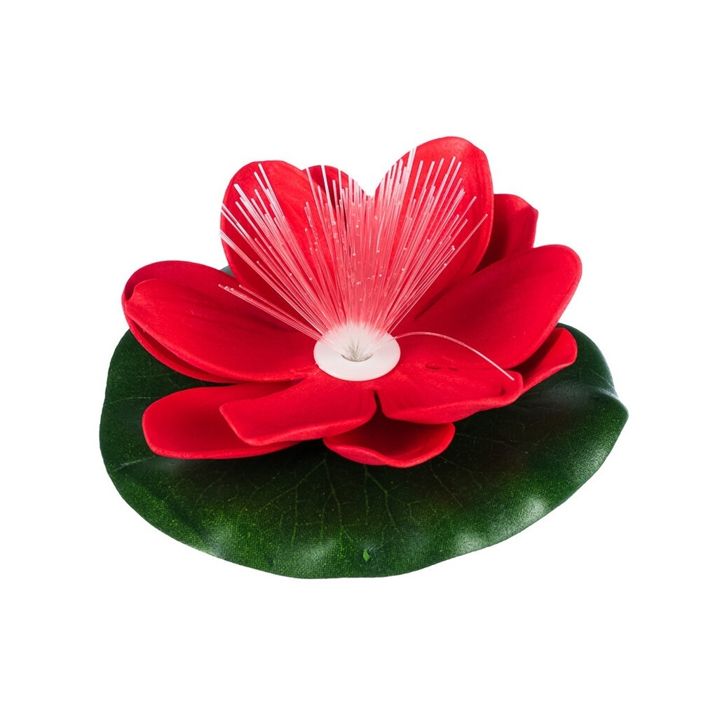 Фигурка прудовая "Лилия" 10см с подсветкой, LR44*3