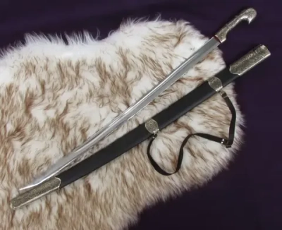 Шашка казачья ККВ образца 1904 г., мельхиоровая рукоять утопающая в ножнах