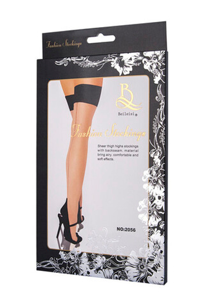 Эротические матовые чулки (Цвет: черный)