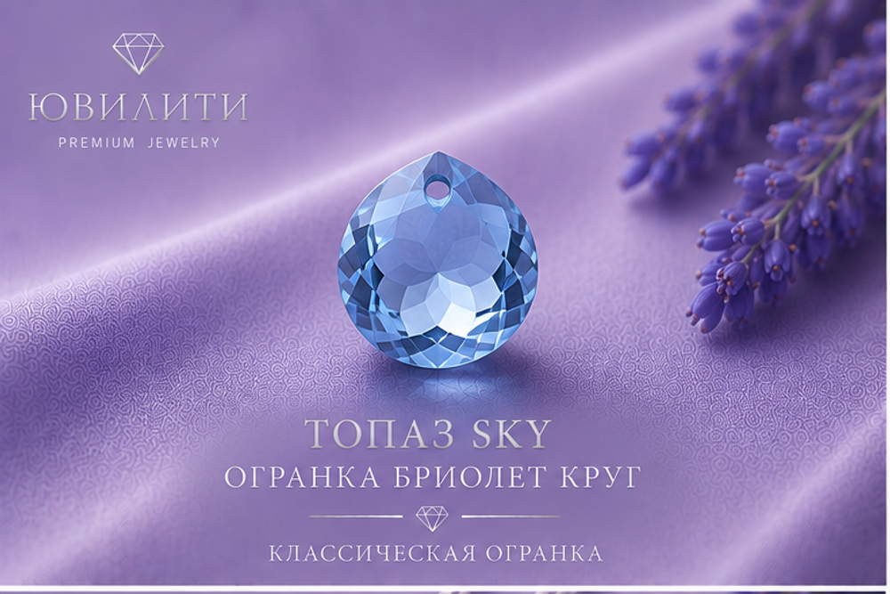 Топаз Sky Огранка Бриолет Круг