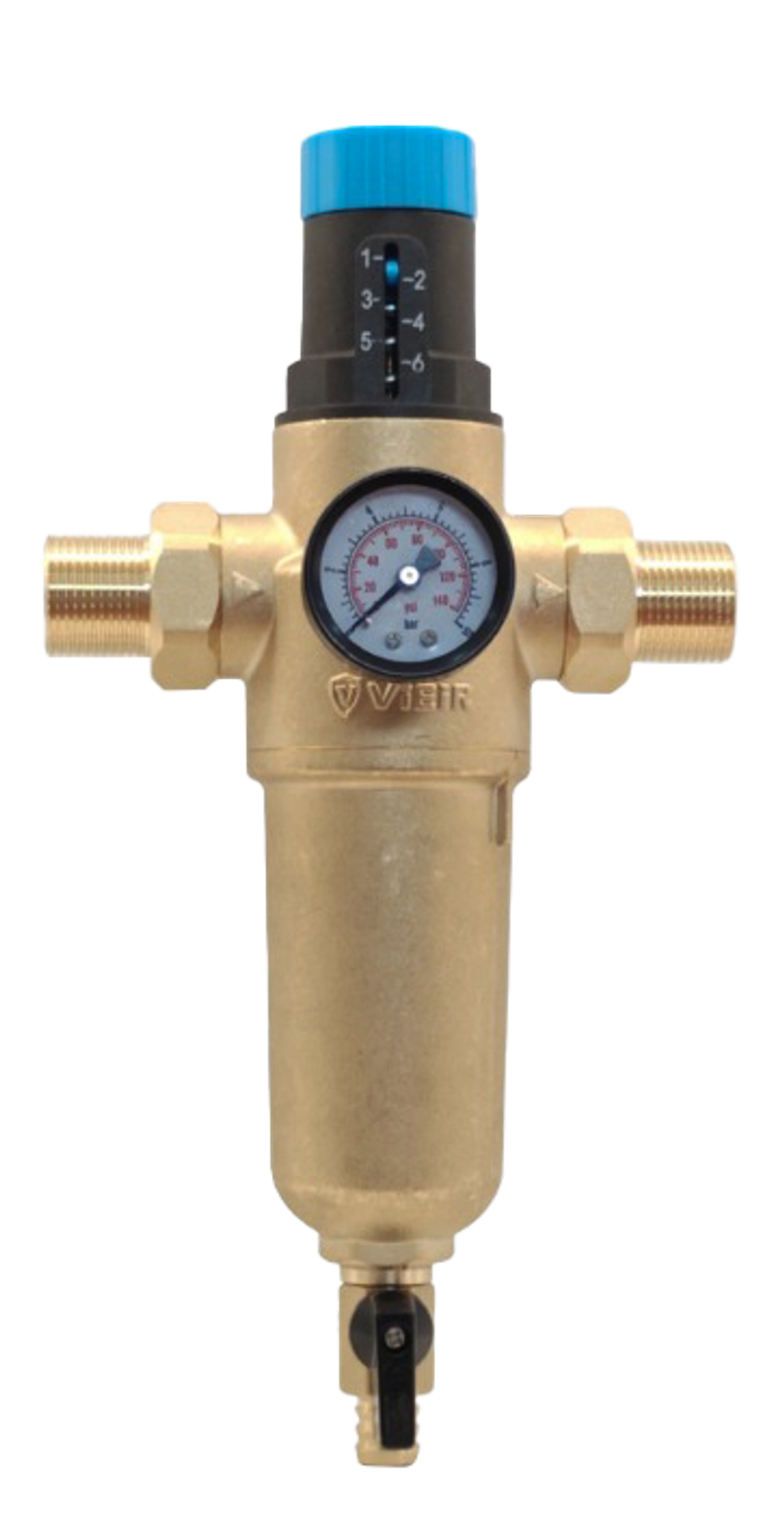 Фильтр с редуктором давления 1/2 для ГОРЯЧЕЙ воды  ViEiR  (10/1шт).