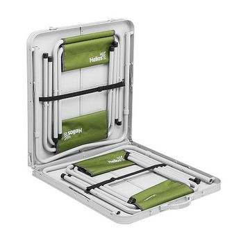 Набор мебели (СТАЛЬ) стол+4 табурета (чехол/Velcro) Green (Т-FS-21407+21124-SG-1) Helios пр-во Тонар