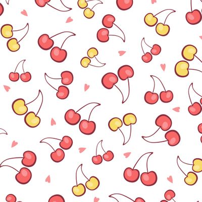 Вишня / Желтая и красная на белом