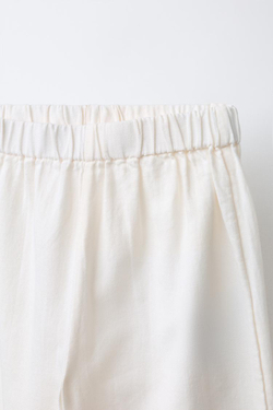 ZARA ПИЖАМА С КОНТРАСТНОЙ ОТДЕЛКОЙ, ЭКРЮ