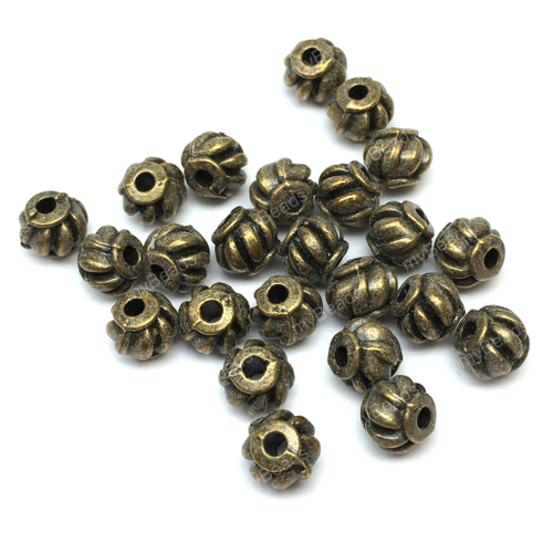 Бусины "Маленький султан" 7х5 мм (20 шт), под бронзу