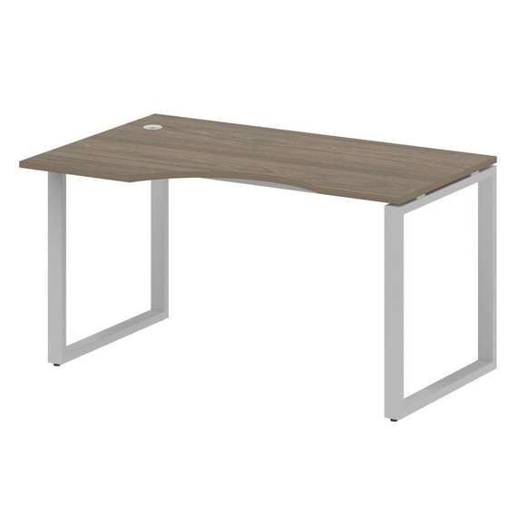 Metal System Стол криволинейный левый на О-образном м/к БО.СА-2 (L) Вяз Благородный/Металл Серый 140