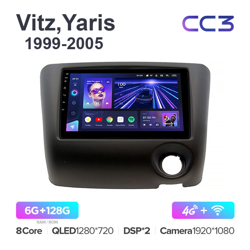 Teyes CC3 9"для Toyota Vitz, Yaris 1999-2005