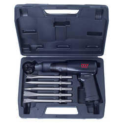 Пневмозубило 10 мм, 3200 уд/мин, с набором насадок MIGHTY SEVEN (M7) SC-0617C