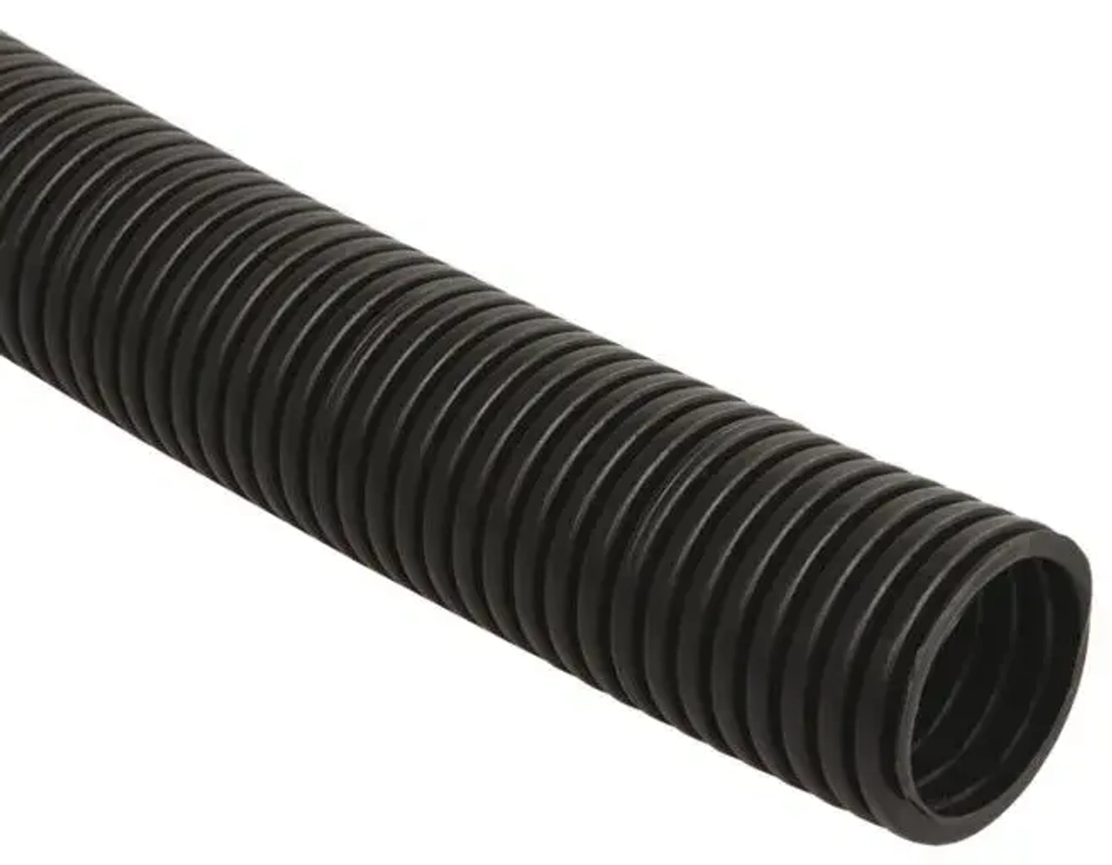Гофра для кабеля 32мм легкая 5м PlexUp черная безгалогеновая.