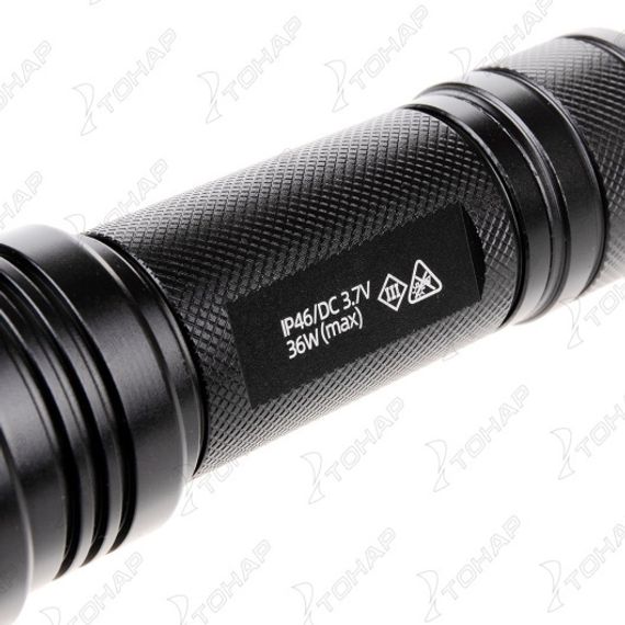 Фонарь ручной 1800 LM, IP46, USB (N-FR-L6-GP90) NISUS