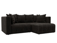 Диван угловой Лига-052 НПБ угол универсальный, BRUT 17 ВЕЛЮР коричневый