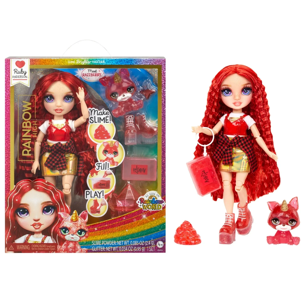 Кукла Rainbow High Ruby со слаймом и питомцем