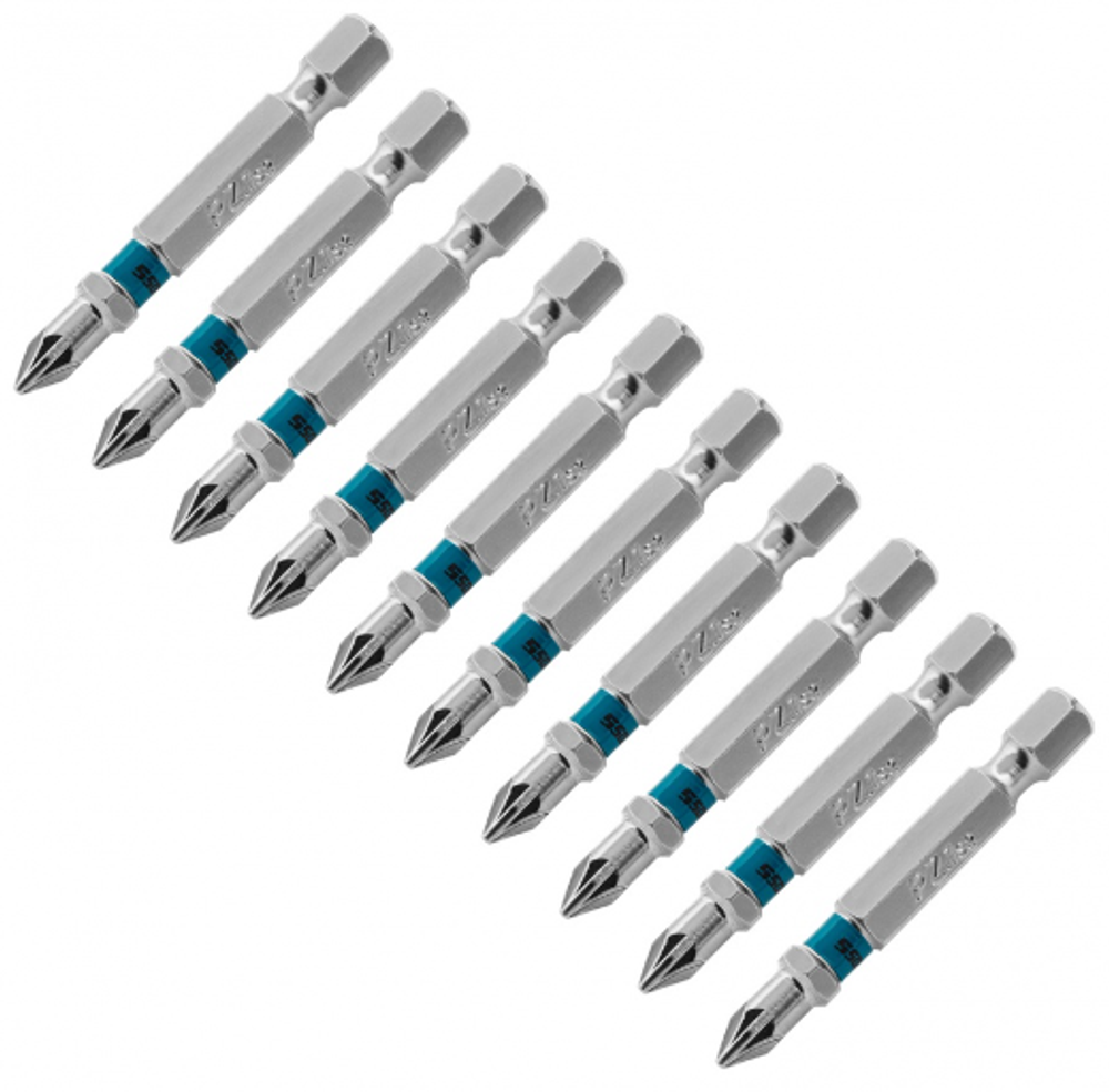 Биты профессиональные Gross, сталь S2, двойной блистер PZ1х50мм, 10шт