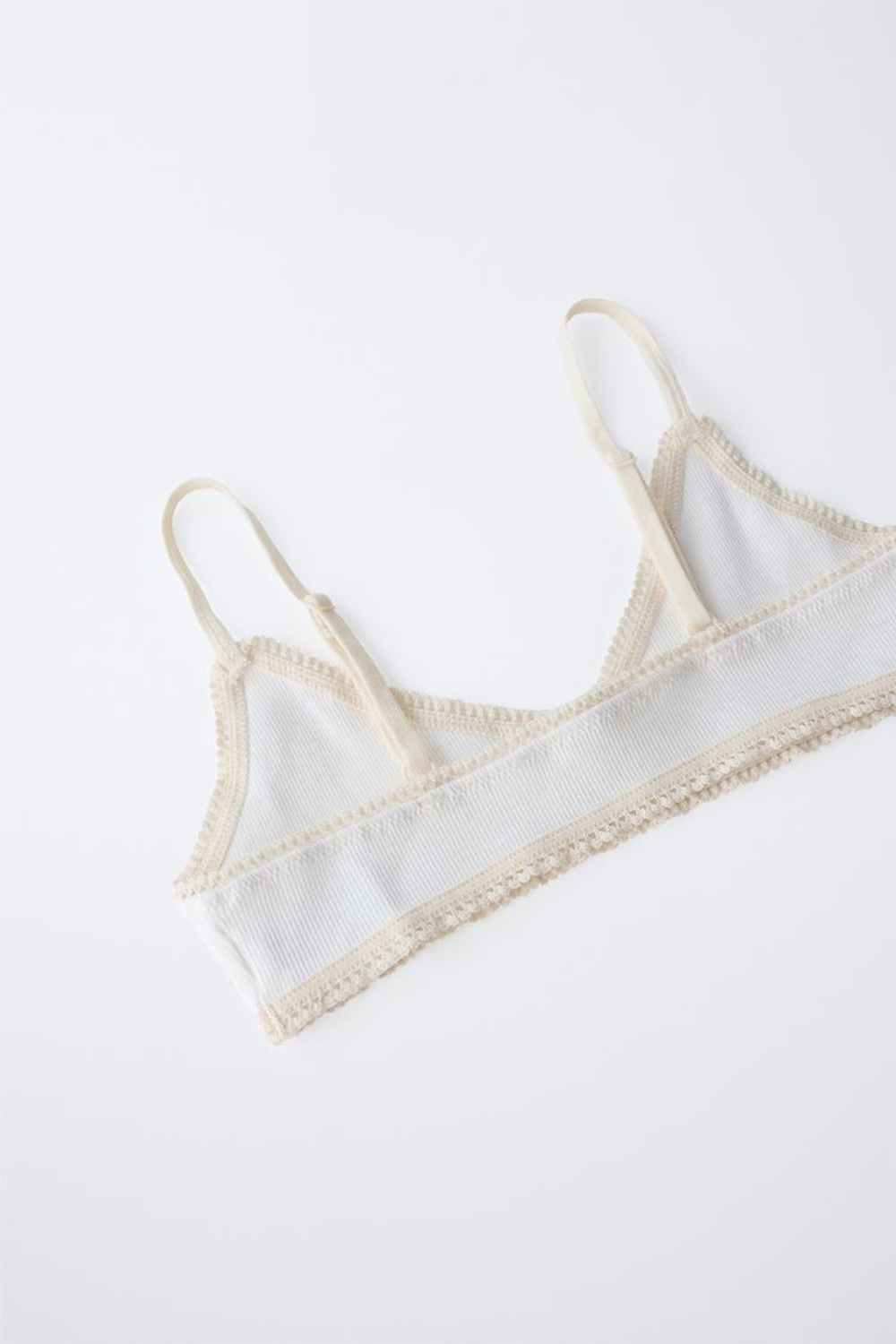 ZARA НАБОР ИЗ ТРЕХ ТОПОВ В РУБЧИК, РЫЖЕВАТО-КОРИЧНЕВЫЙ