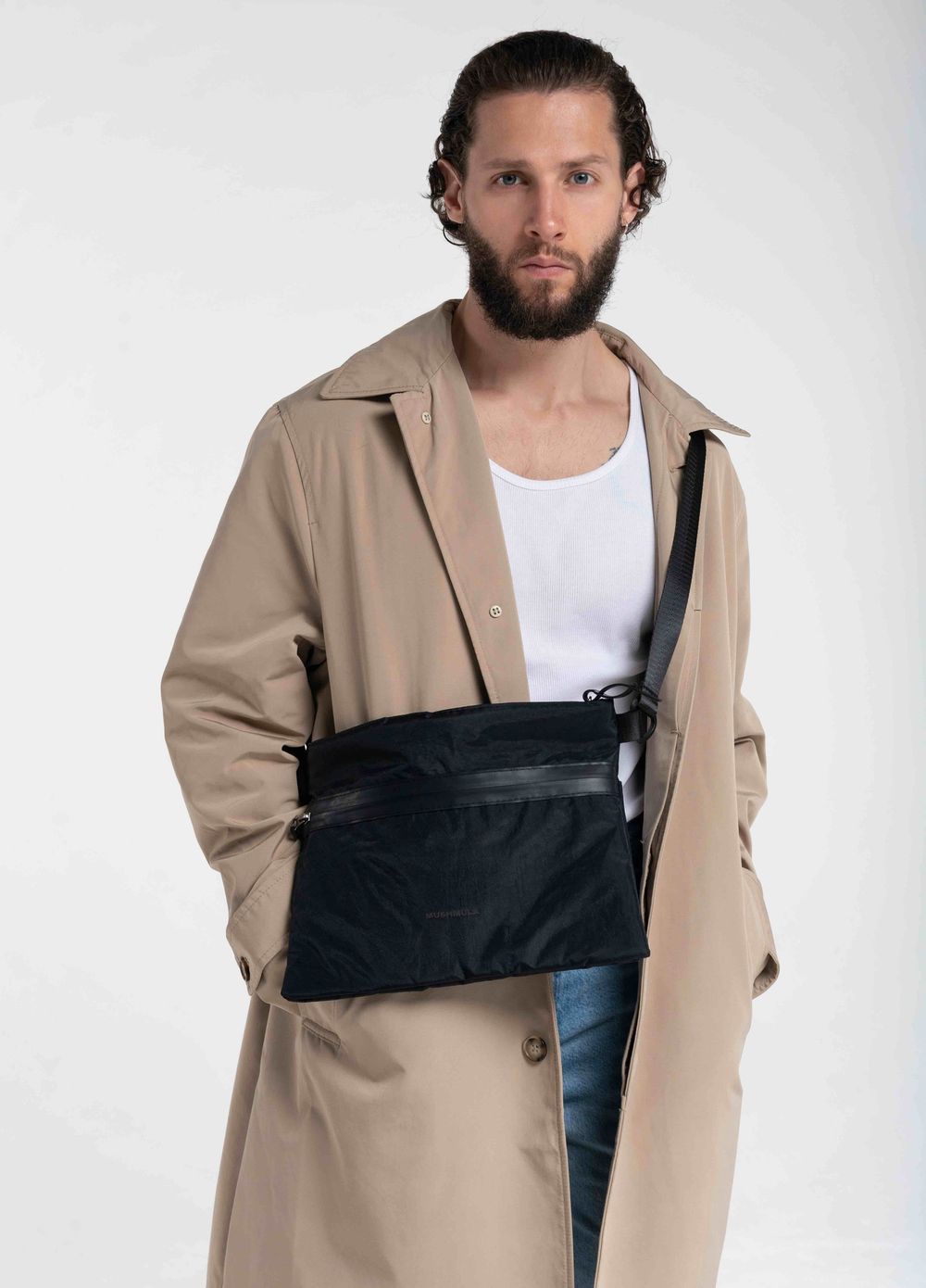 Сумка Mushmula F2 Сакош кросс-боди средняя черная