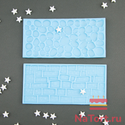 Набор оттисков для мастики и шоколада «Дорога и камень» 2 шт