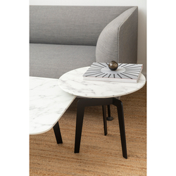 Столик чайный Berg Nilsen 50см мрамор/черный