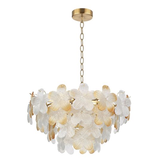 SL6240.203.12 Светильник подвесной ST-Luce золотистый/Прозрачный, янтарный E14 12*60W TENDER